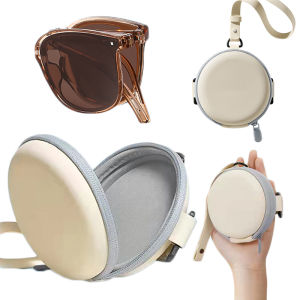 Fashion Folding Sunglasses Women UV Protection Sun Glasses Men Polarized Eye Glasses Vintage Eyewear With Portable Glasses Case