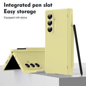 Matte Candy Color With Pen Slot Case for Samsung Galaxy Z Fold 7 6 5 4 3 fold7 Screen Protector Film Hard PC Shockproof Cover