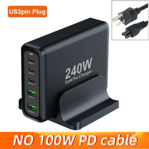 URVNS 240W USB C Charger Station 5-Ports (3 PD 100W PPS45W+2 30W QC3.0) Type C Super Fast Charging 2.0 Laptop GaN Power Adapter for iPhone 14 13 12 iPad MacBook Galaxy Pixel