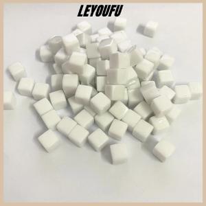 LEYOUFU 50Pcs Set 8mm Clear Cube Colorful Square Corner Transparent Chess Piece Right Angle For Board Game