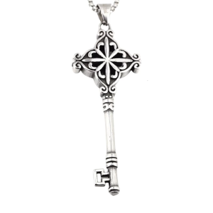 Elegant Charm Necklace Pendants Key Shape Handmade Pendants Suitable for Making and Creative Crafting