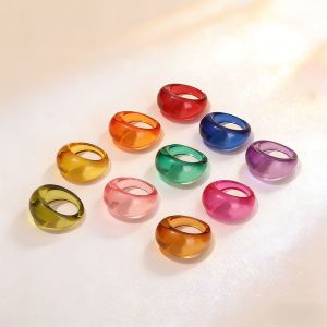 Resin Ring Minimalist Jewelry Colorful Ring Trendy Accessories Sweet Design