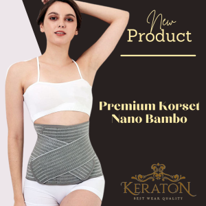 Korset Melahirkan Bamboo Charcoal Natural Keraton FAST SLIM Antibakteri & Aman untuk Caesar / Korset Pelangsing Pasca Melahirkan Nano Bamboo Postpartum Belly Band