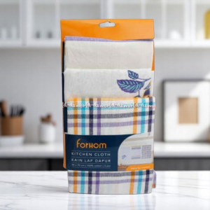 Forhom 70cm 3pcs Kitchen Cloth Kain Lap Dapur Cotton Bloom Kain Pembersih Dapur 50x70cm Bahan Katun Motif Perlengkapan Dapur