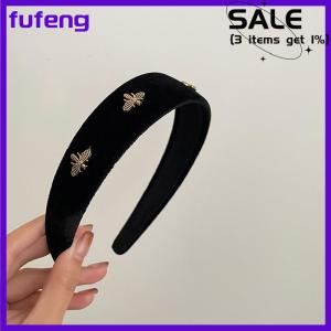 fufeng Retro Tóc Hoop Tính Khí Bee Tóc Rộng Hoop Hairbands Cho Phụ Nữ Cô Gái Pháp Đa Năng Thời Trang Headband Tóc Phụ Kiện