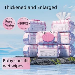 Dafi Baby Pure Water Wet  Thickened and Enlarged 80 Sheets Large Pack Wet  for Newborns Hand and Mouth Special Family Value Pack