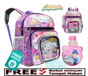 Tas Ransel Anak Perempuan Karakter CINNAMOROLL Bags Tas Sekolah Anak PAUD - TK Free Botol Minum + Misting Lucu BISA COD // Tas Ransel Ngaji Anak Perempuan