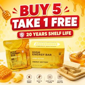 High Energy Bar Honey Butter Flavour Compressed Biscuits Ready-to-Eat - Snacks
