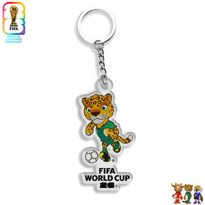 2026 World Cup in the US Canada and Mexico themed mascot acrylic keychain fan souvenir car keychain