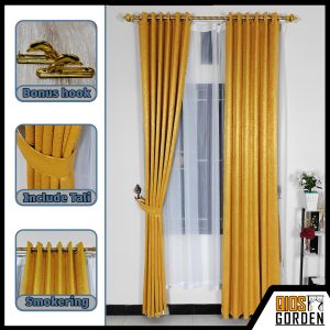 Gorden Murah Tapi Mewah Kain Blackout Polos Model Smokering Bahan Tebal Dan Lembut Motif 3D