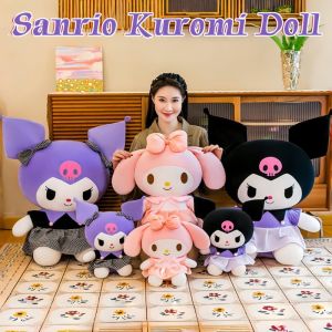 55CM Kuromi Stuffed Toy Plush Doll Pillow Stuffed Toy for Girl Sanrio Soft Plush Cartoon Doll for Kids Girls Toys