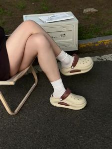 [Free Shipping] WomenS Summer 2026 New Thick-Soled Height-Increasing Clog Sandals Non-Slip Beach Half-Slipper Closed-Toe Summer Beach Slippers
