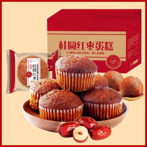 Longan and Red Date Cake Health Meal Replacement at Nutritional Breakfast 500g1000g    桂圆红枣蛋糕