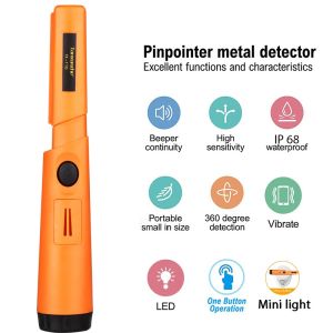 360° All-round Detection High-sensitivity Metal Detector GP-Pointer Gold Detectors Waterproof Dustproof Pinpointers Built-in led Lights Gold Silver Detector Scanner Find Treasure Hunting Metal Gold Mines