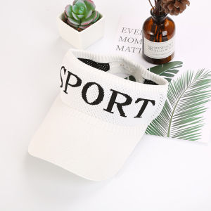 MGTP02 Topi Wanita Knit Visor Sport Baseball Cap Topi Sports Olahraga Rajut Katun Topi Pantai Sunshade