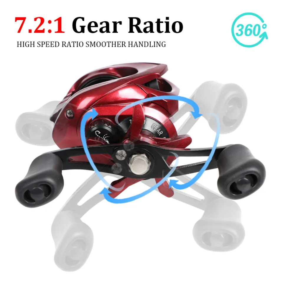 Baitcasting Reel 10KG Max. Drag 7.2:1 Ratio Casting Wheel Carp