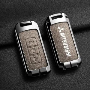 Zinc Alloy Key Case Keychain For Mitsubishi 2023Xpander Outlander Asx Pajero Eclipse Cross Montero Xpander Key Holder Key Fob Cover Protector Shell