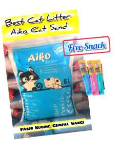 PROMO-Kemasan 6 Liter Pasir Kucing Gumpal Wangi Free Snack Kucing-BEST CAT LITTER