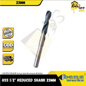 Mata bor besi HSS shank 1/2" - Reduced shank 23 mm besi kayu plastik - Mata bor mutifungsi serbaguna ukuran besar untuk mesin bor tangan 13mm dan 16mm