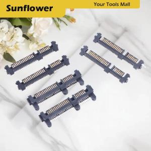 🎀🎁【Special price】Sun 5ชิ้นซ็อกเก็ตอินเตอร์เฟส SATA SSD ที่นั่งไดรฟ์แบบ Solid State 7 + 15P ขั้วต่อตัวผู้22PIN ตัวเชื่อมต่อแผ่นจมพอร์ตตัวเชื่อมต่อชนิดแผ่นเชื่อมต่อ