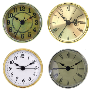 70mm Embeddeds Clock Mechanism Gold Accent Plastic Frame Metal Face Quick Installation For Clocks And Interior
