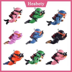 Heabety Kawaii nhựa frogman đồ trang trí hồ cá thú vị nổi trang trí mô phỏng Mini thợ lặn bể cá Phụ kiện hồ cá