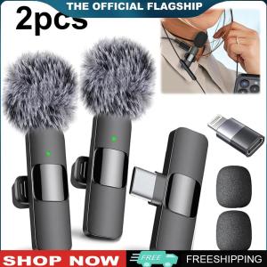 [HOSHIN]Bluetooth Lavalier Microphone with Noise Reduction Portable Wireless Audio Mic for Video Recording and Live Streaming