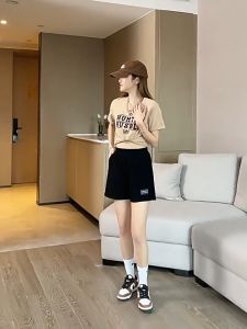 DT37 Womens Stylish Waffle Shorts Comfortable Multi-Purpose Casual Pants for Outdoor Activities and Daily Wear