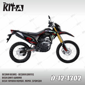 Decal stiker CRF 150l full body  Merah Abu-abu racing D-I2-1302 (D-I2-494) I2-354