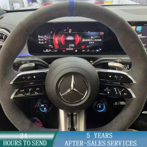 ZZSA Customized Car Steering Wheel Braid Cover Hand Sewing Suede Leather For benz AMG GT E63 EQE 43 53 SL43 SL55 SL63 A35 Y5R7K