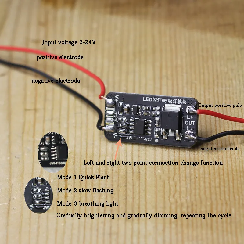 DC3V-12V Breathing Light LED Driver Module – Slow Flashing Fade On/Off