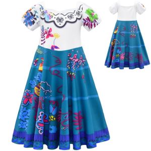 Kids Toy 1 set Encanto Theme Kids size Cosplay Costume Girl Dress Chic Dresses For Carnival Christmas Princess Dress For Girl Birthday Gifts New Year Gifts