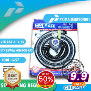 CAISAR PREMIUM Selang Paket Regulator Cocok Utk Tabung Ga 3kg 12kg Bright Gas PE 1