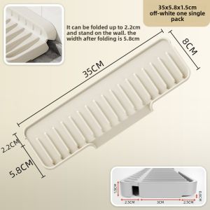 ALLLUCK Độ dốc Tấm lót thoát nước bồn rửa Cạnh hẹp Silicon Tấm lót thoát nước cho bàn Chất lượng cao Chống nước Khay thấm nước bồn rửa Bếp