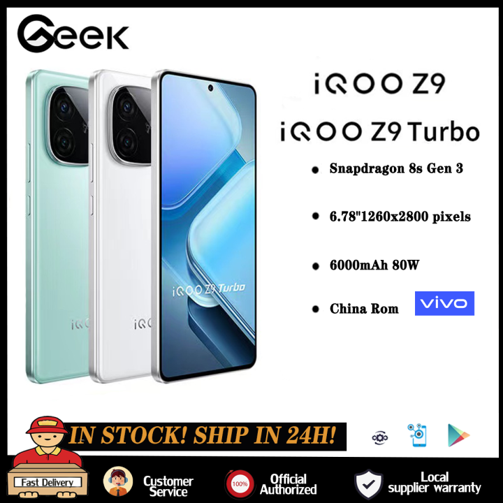 Original VIVO IQOO Z9 Turbo 5G China Rom 50MP RearCamera OIS Snapdragon 8s Gen 3 6000mAh 80W SuperVOOC 6.78 Inch AMOLED 144Hz NFC OTA