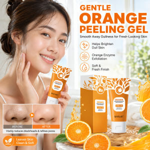 Orange Enzyme Exfoliating Gel Natural Dead Skin Remover Deep Cleansing Facial Exfoliator Brightening Peeling Gel Gentle Face Care Smooth Skin Care