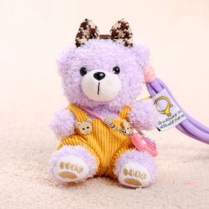 YF Bib camera Teddy Bear Plush Dolls gifts For Girls Stuffed Toys Keychain pendant For Kids Collection FY