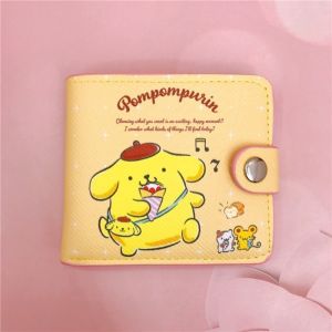 Kawaii Sanrio Cartoon Coin Wallet Sweet Childrens and Womens Fashion Money Bag Hello Kitty Cinnamoroll My Melody Kuromi New Casual Money Bag Card Seat with Button Wallet