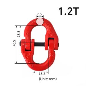 Nurm 1.2T 2T Double Ring Butterfly Buckle Chain Sling Assembly Hammer Lock Chain Connector 1pc