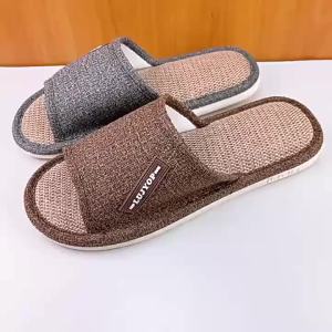 Extra Large Linen Slippers for Men 46 47 48 49 50 51 Plus Size Spring and Autumn All-Season Home Cotton-Linen Slippers
