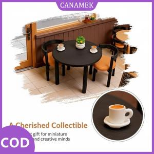 CANAMEK✨ Thu nhỏ bàn ăn ghế Bộ 1 bộ quy mô 112 Dollhouse đồ nội thất Micro cảnh trang trí nội thất cho phòng mô hình hiển thị