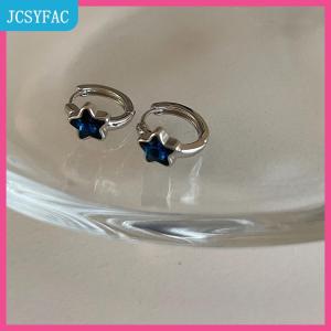 JCSYFAC Khuyên tai vòng hình ngôi sao xanh ngọt ngào dễ thương phong cách Y2K cho nữ và thiếu nữ khuyên tai cổ điển đơn giản thời trang mới quà tặng trang sức thẩm mỹ