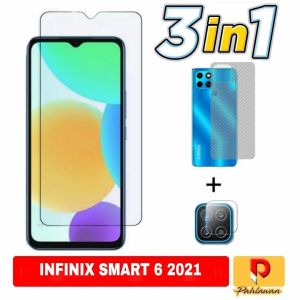 PROMO PAKET 3 INC 1 Tempered Glass INFINIX ZERO 5G 2023 / INFINIX SMART 6 / INFINIX SMART 6 NFC Anti Gores Kaca Clear