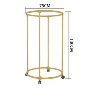 360° Rotating Metal Clothes Rack Stand Heavy Duty With Wheels Thickened Clothes Rack Movable Clothes Hanger Organizer Display Hanging Clothes RackFor Bedroom Laundry Room Bathroom Balcony
