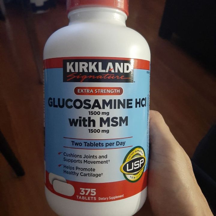 Kirkland Signature Glucosamine HCI 1500mg with MSM 1500mg, 375 tablets