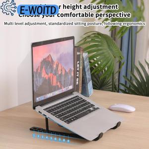 E-WOITD Laptop Cooler Base Stand Foldable Laptop Cooling Pad Holder Portable Notebook Radiator Bracket Heighten Rack With 1 Cooling Fans