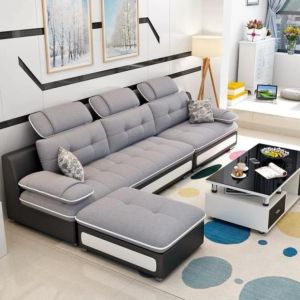 Bộ Sofa Băng 2m SMARTHOMES Kèm Bàn Trà Đôn Lớn 2 Đôn Nhỏ Cho Chung Cư Hiện Đại