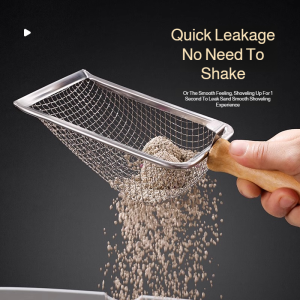 Cat litter scoop small hole fine hole filter mineral sand stainless steel cat special scoop