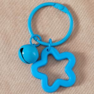 5PCS Colorful Five-pointed Star Acrylic Keychain Pendant Candy Color Case Pendant Small Fresh Couple Bag