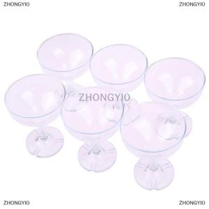 [COD] ZHONGYI0 6PCS Acrylic Sâm banh ly cô dâu bên Món Quà đám cưới Tiệc Acrylic cốc rượu vang trang trí đám cưới